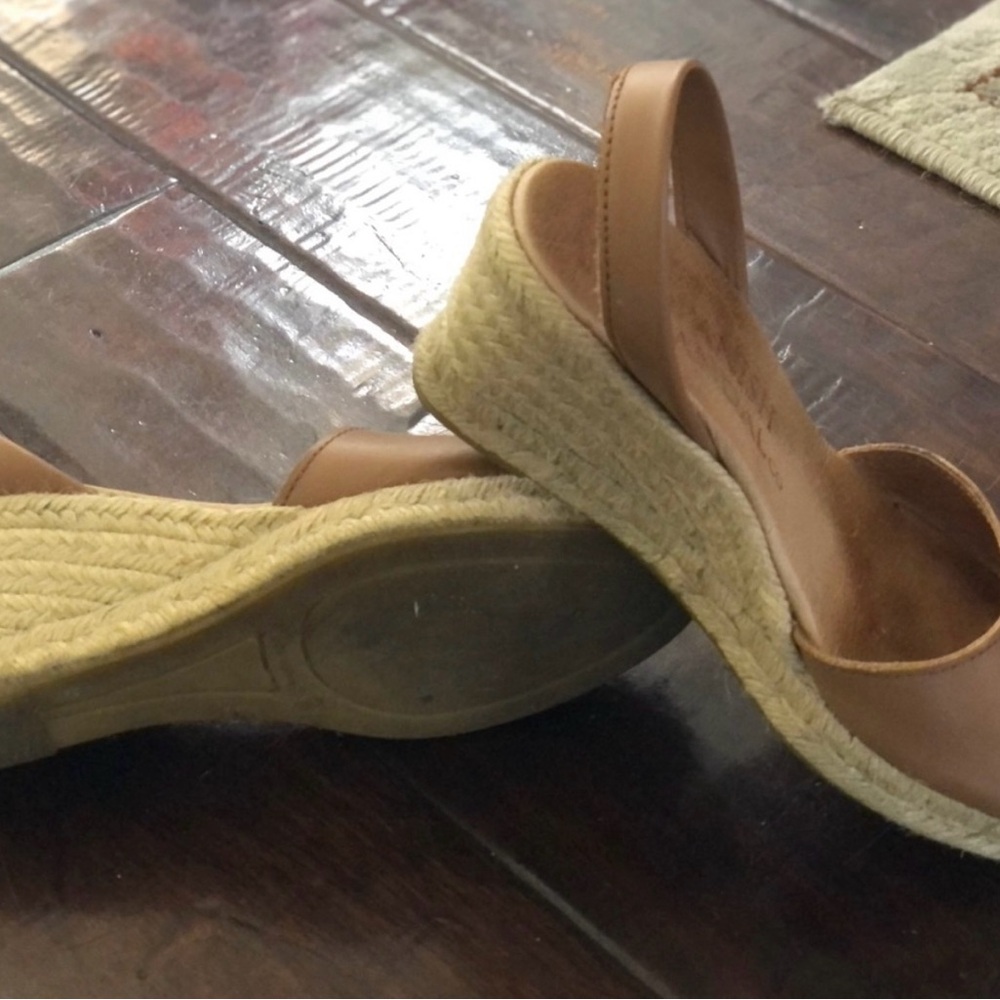 The Spanish Sandal espadrille.  Tan- wedges